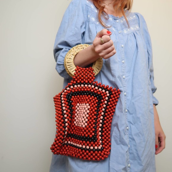 Ulla Johnson Mini Keya beaded top handle bag - Picture 3 of 6